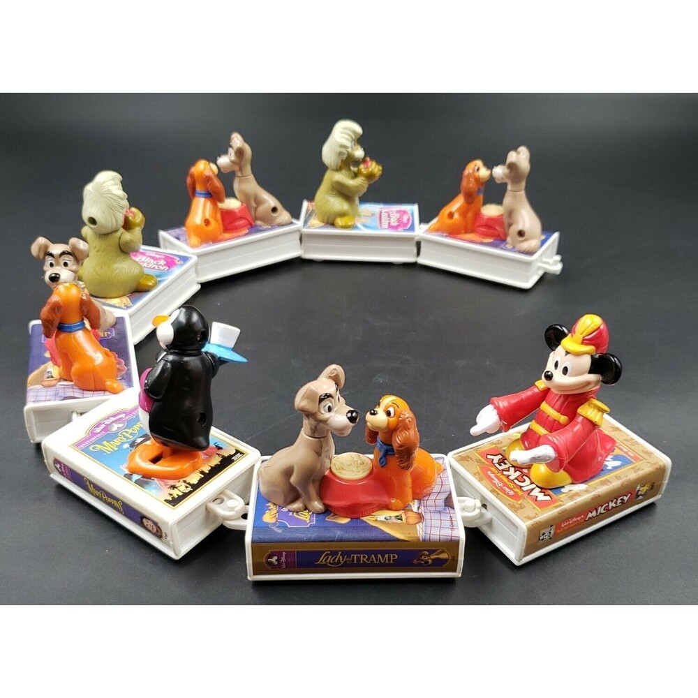 McDonalds Happy Meal Toys 1998 Disney VHS Train Set of 8 Lady and The Tramp
